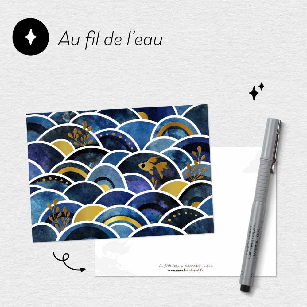 Au fil de l’eau – Carte qui brille